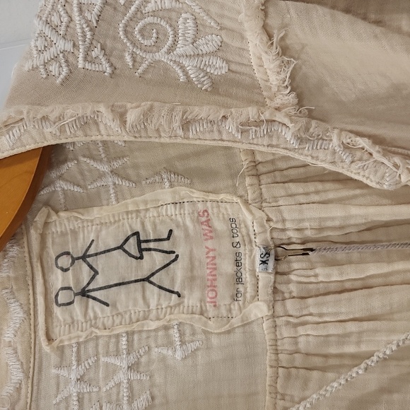 Johnny Was Prairie boho flowy cotton hippy blouse rare new with tags - Picture 2 of 11